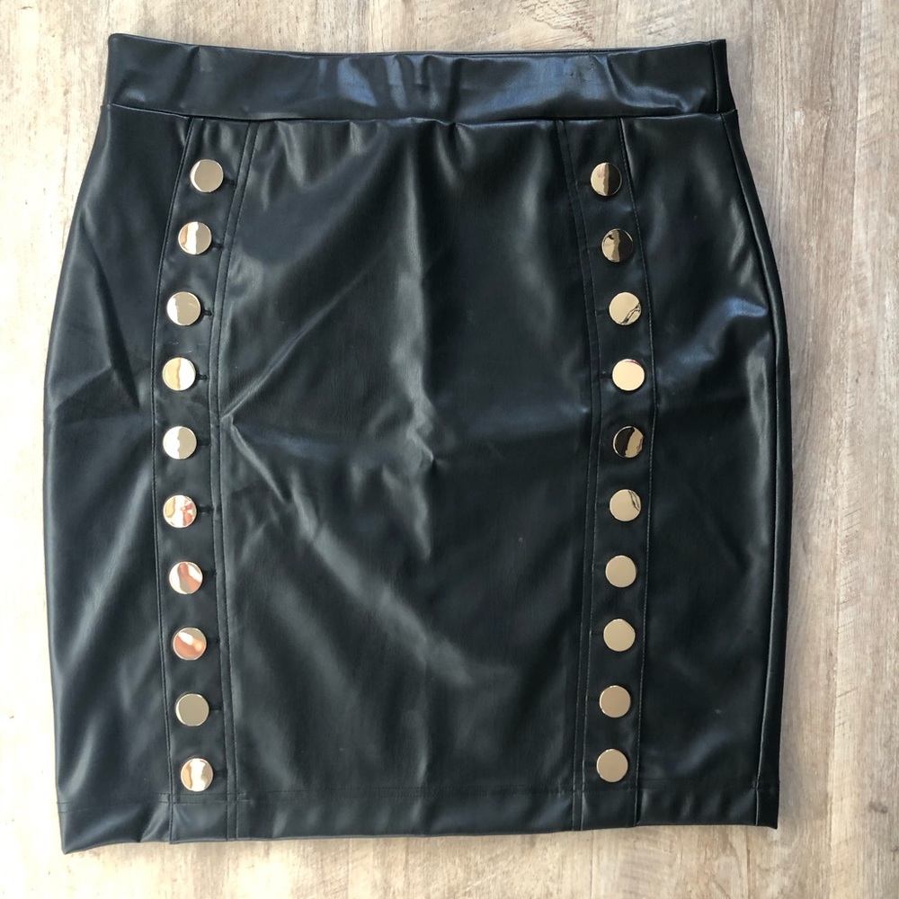 Black “leather” skirt
